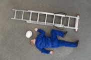 man fell off ladder